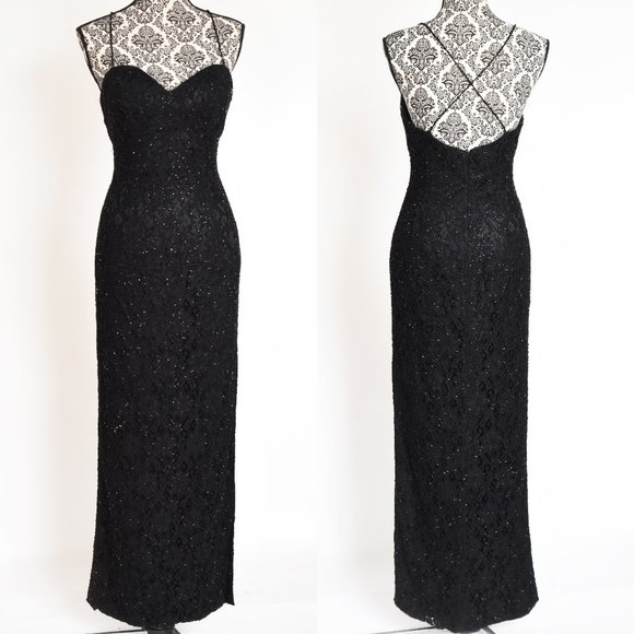Jovani Dresses & Skirts - Black Beaded Lace Prom Formal Dress, ~ Jovani New York~ Size 4